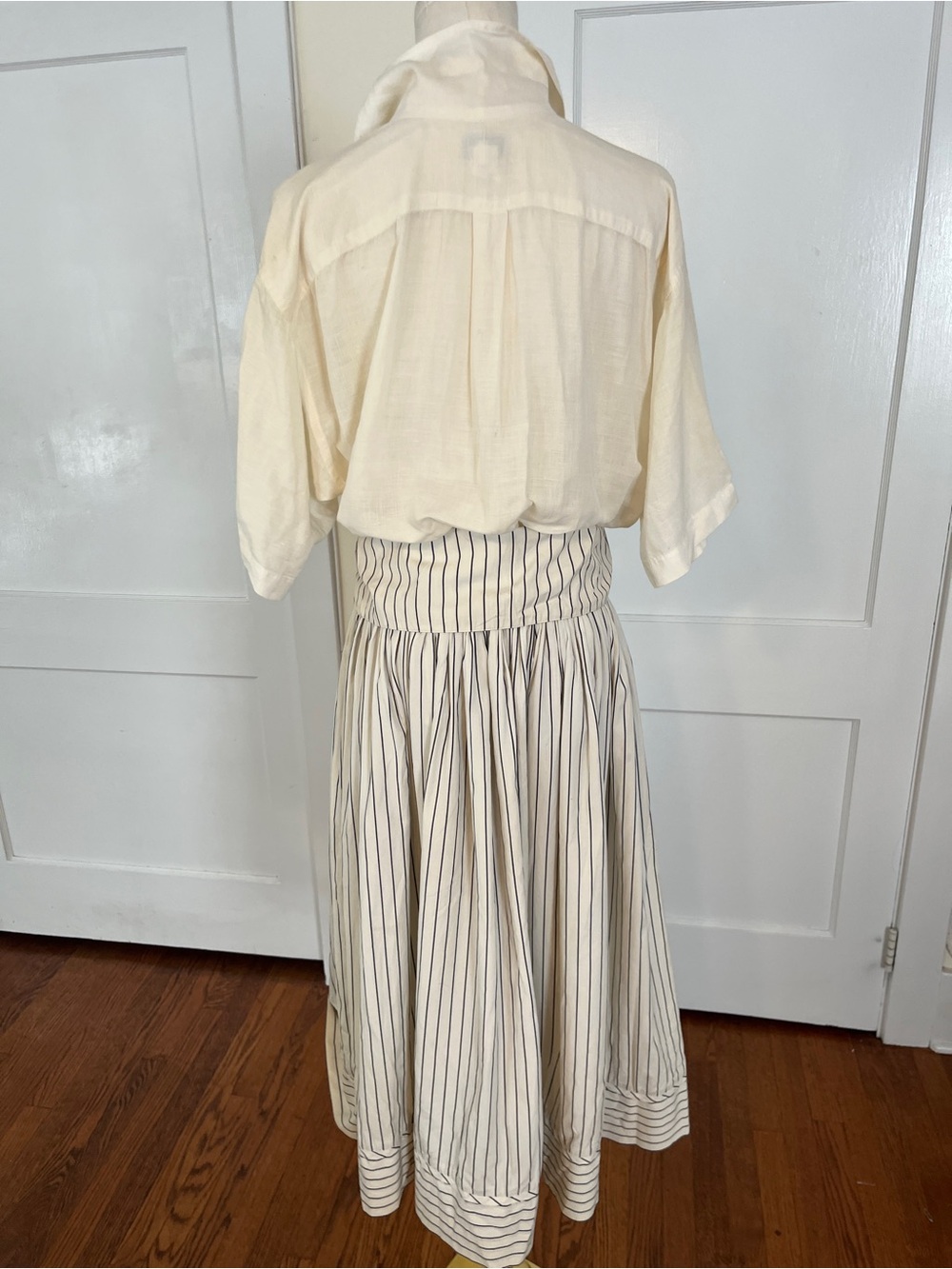 KENZO Blouse & Vintage 1980s Striped Skirt Set – A Beautiful Sweep - Picture 5 of 10
